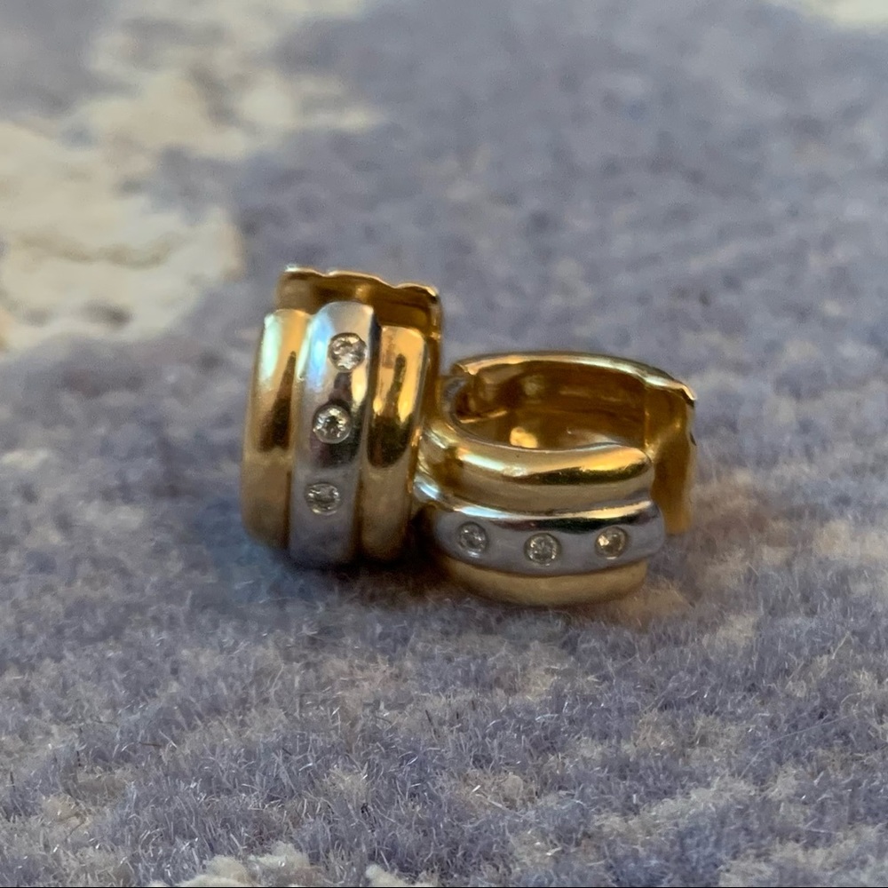 14k gold and diamond earrings